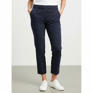 Jones New York Navy And White Striped Pants Stretchy Comfy Pull On Curvy Xl